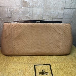 Authentic Fendi Python Clutch